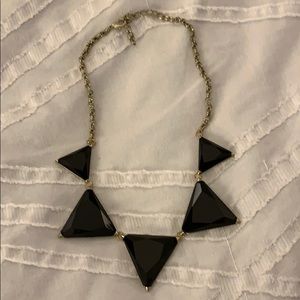 Black pyramid statement necklace